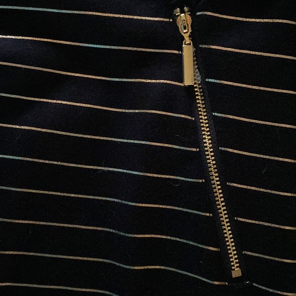 🔥 New! Soma French Terry Zipper Detail Jacket Gold Glitz Stripe🔥 - Picture 8 of 8